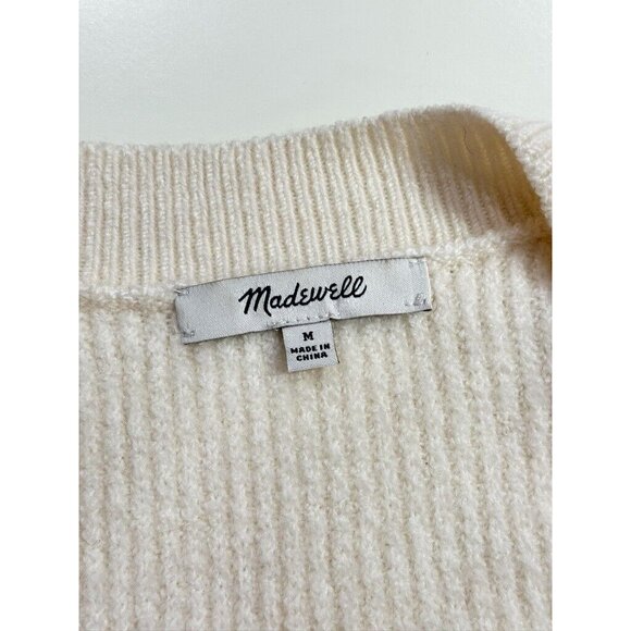 Madewell Melwood Square-Neck Sweater Wool Blend Coziest Yarn Size M Style NG731 - Picture 7 of 9